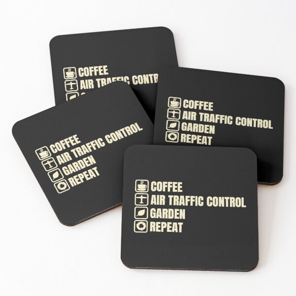 Item preview, Coffee, Air Traffic Control, Garden, Repeat (For Dark Background) designed and sold by thecatcouch.