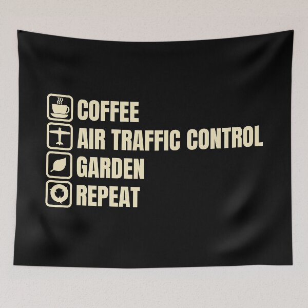 Item preview, Coffee, Air Traffic Control, Garden, Repeat (For Dark Background) designed and sold by thecatcouch.