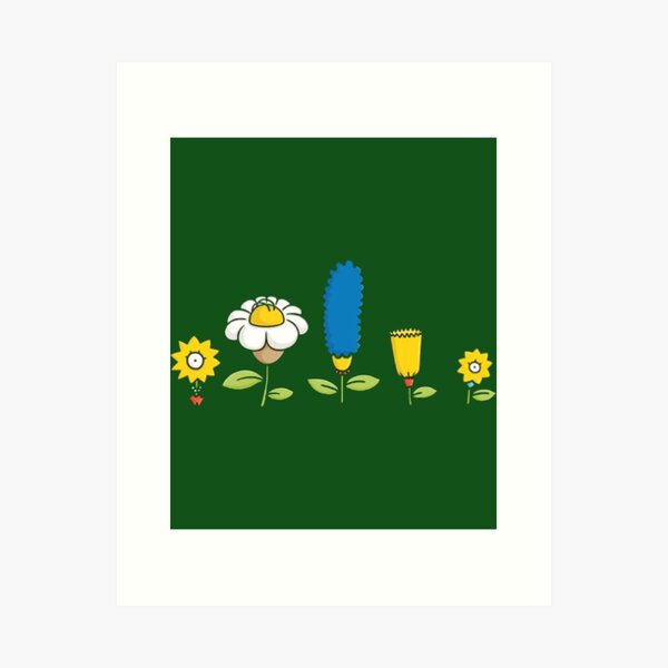 Aperçu de l'œuvre Fleurs Springfield City Personnages Dessin animé créée et vendue par swearnoodles.