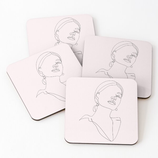 Item preview, Linear silhouette of a beautiful woman. Women's theme. designed and sold by AllaLineArt.