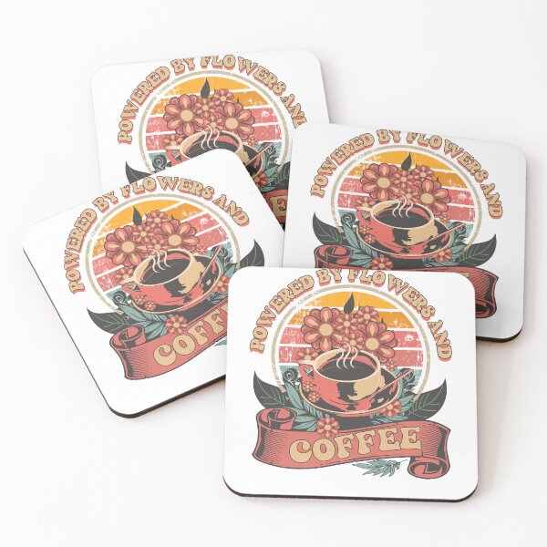 Item preview, POWERED BY FLOWERS AND COFFEE designed and sold by HomeCoquette.