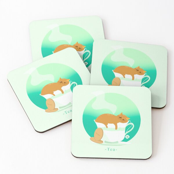Item preview, Tea Cat designed and sold by AcePopDesigns.