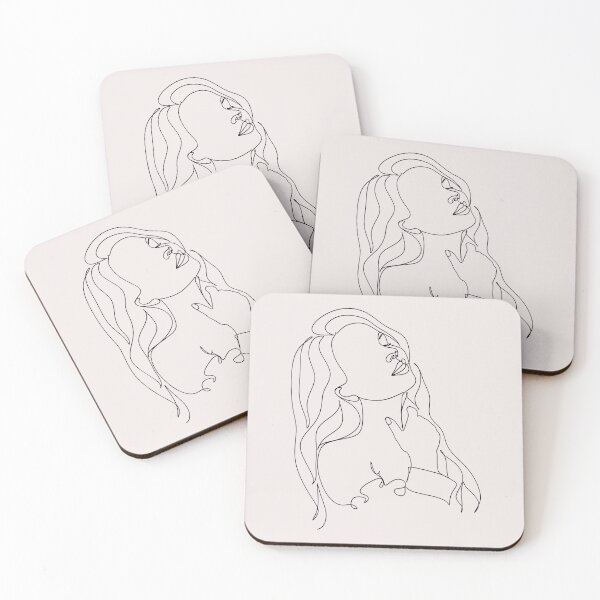 Item preview, Linear silhouette of a beautiful woman. Women's theme. designed and sold by AllaLineArt.