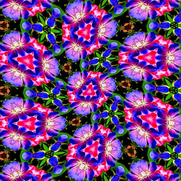 Artwork thumbnail, Colorful Geranium Pattern by Patternflower