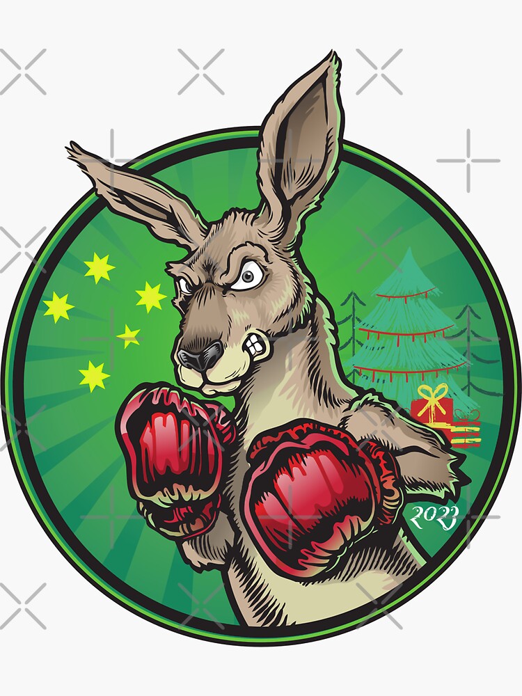 "Boxing kangaroo Funny Boxing day" Sticker for Sale by SmaxArt Redbubble