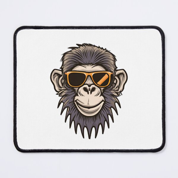 Item preview, Cool beard monkey portrait wearing orange sunglasses designed and sold by vishalraifx.