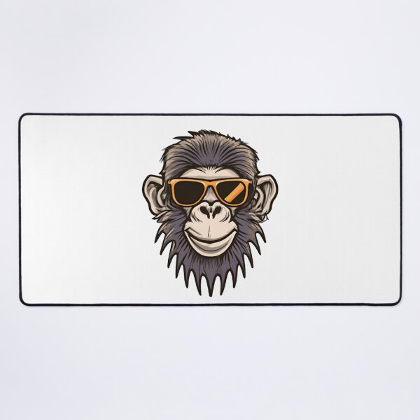 Item preview, Cool beard monkey portrait wearing orange sunglasses designed and sold by vishalraifx.