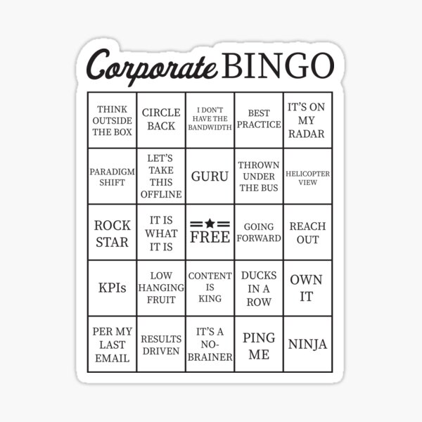 corporate lingo bingo