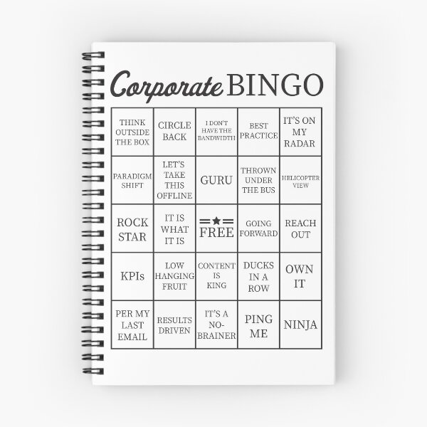 Item preview, Corporate Jargon Buzzword Bingo Card designed and sold by itsrturn.