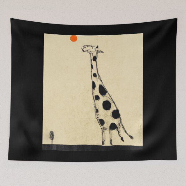 Item preview, Giraffe in Japanese Ukiyo-e Art Style | Minimalist Animal Print designed and sold by Vividality.
