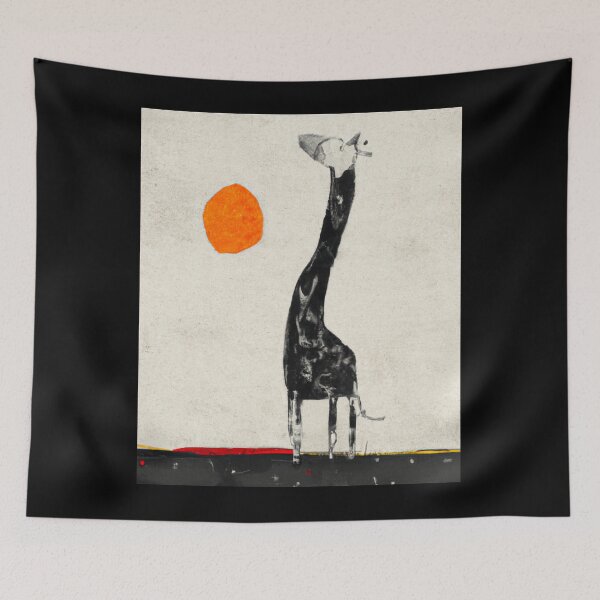 Item preview, Giraffe in Japanese Ukiyo-e Art Style | Minimalist Animal Print designed and sold by Vividality.