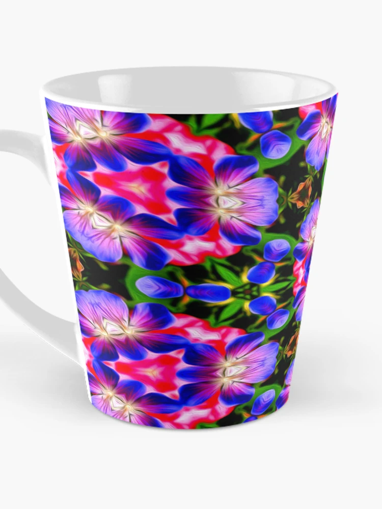 Thumbnail 3 of 4, Coffee Mug, Colorful Geranium Pattern designed and sold by Patternflower.