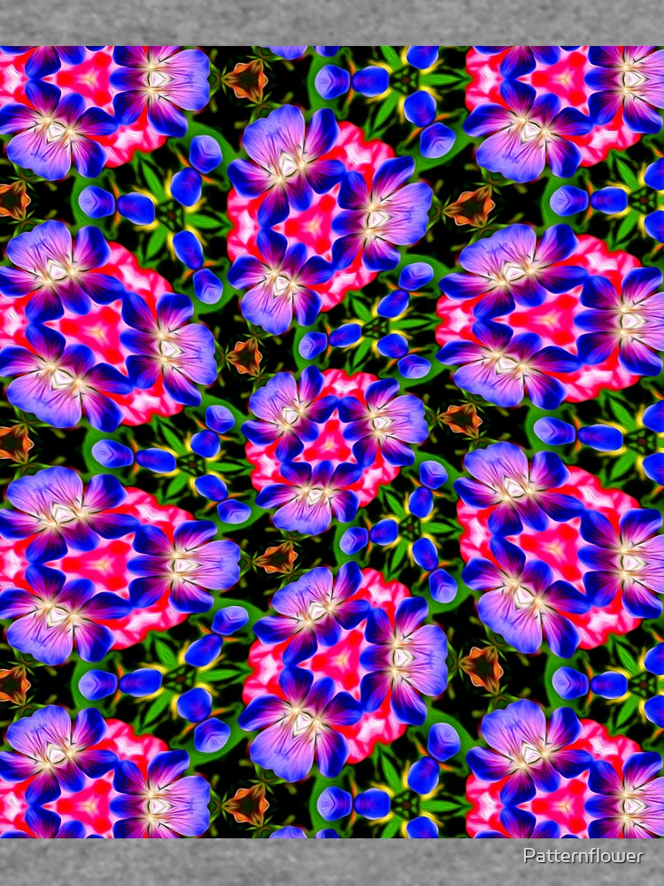 Thumbnail 6 of 6, Lightweight Sweatshirt, Colorful Geranium Pattern designed and sold by Patternflower.