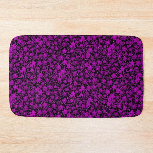 Item preview, Magenta Monochrome Flower Field Spirals Dots on Black Half-Drop Repeat 5748 designed and sold by Art in My Loft.