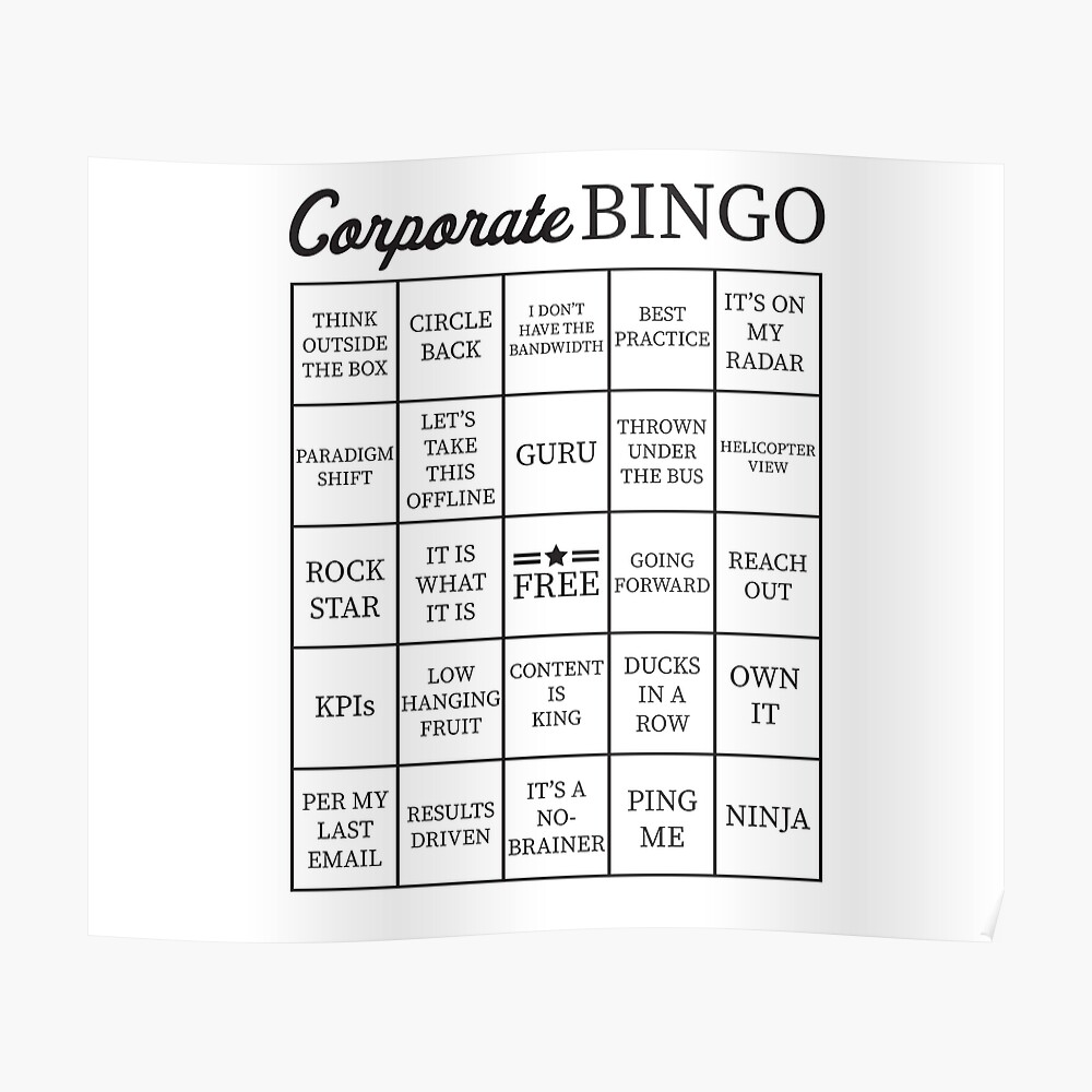 office jargon bingo