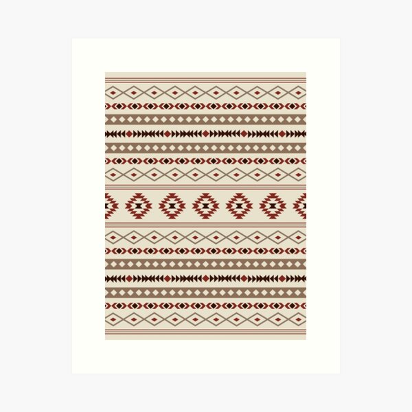Aperçu de l'œuvre Aztec Browns Rouille Crème Motif Motifs Mixtes créée et vendue par NataliePaskell.