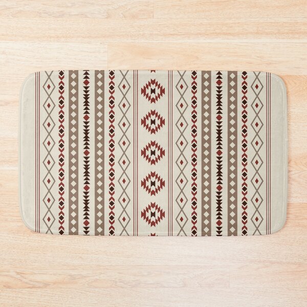 Item preview, Aztec Browns Rust Cream Mixed Motifs Pattern designed and sold by NataliePaskell.