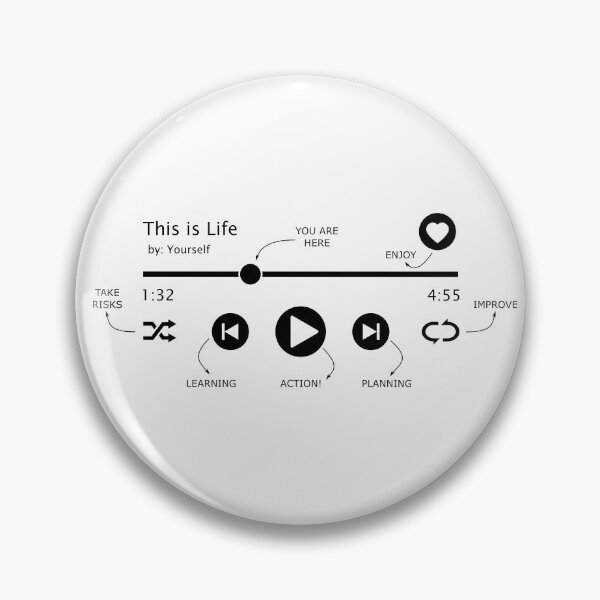 Item preview, Life is... Play, Pause, Repeat, Shuffle (light background)  designed and sold by Groenendijk.