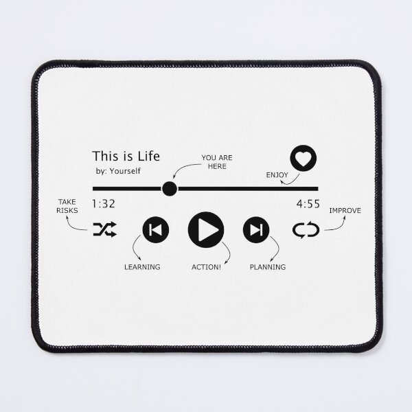 Item preview, Life is... Play, Pause, Repeat, Shuffle (light background)  designed and sold by Groenendijk.