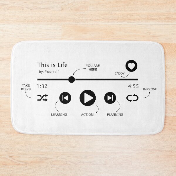 Item preview, Life is... Play, Pause, Repeat, Shuffle (light background)  designed and sold by Groenendijk.