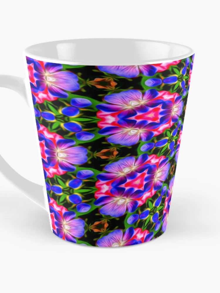 Thumbnail 3 of 4, Coffee Mug, Colorful Geranium Pattern designed and sold by Patternflower.