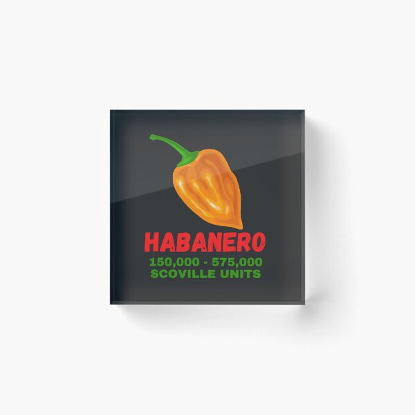 Artikelvorschau, Habanero Chili Buntes lustiges Design Fettgedruckter Text mit Scoville-Einheiten entworfen und verkauft von Lost-World-Shop.