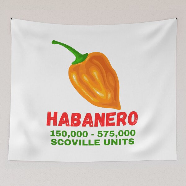 Item preview, Habanero Chili Colorful Fun Design Bold Text with Scoville Units designed and sold by Lost-World-Shop.