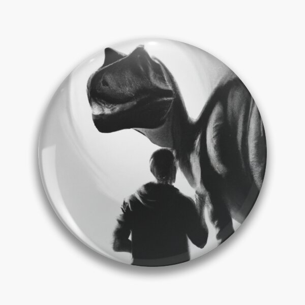 Item preview, man and dinossaur black and white designed and sold by guik32.