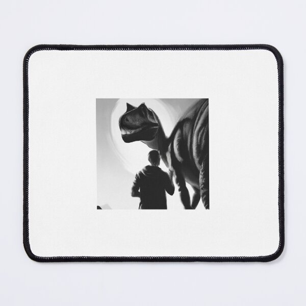 Item preview, man and dinossaur black and white designed and sold by guik32.