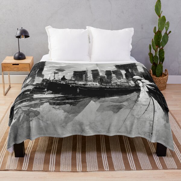 Item preview, A woman walks through the seaport - sketch designed and sold by Michael Bollin.