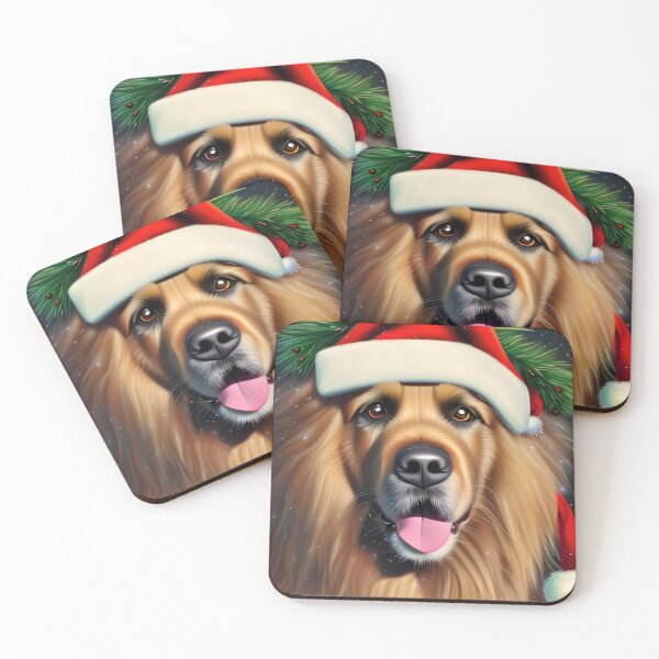 Item preview, Christmas Leonberger Wearing A Santa Hat designed and sold by ZenEverAI.