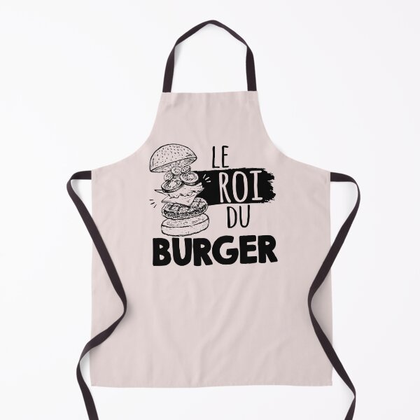 Aperçu de l'œuvre Cadeau - tablier - le roi du burger créée et vendue par LaBoutiqueCool.