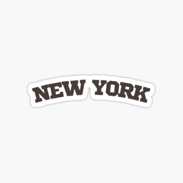"new york varsity font" Sticker for Sale by stainedauroras Redbubble