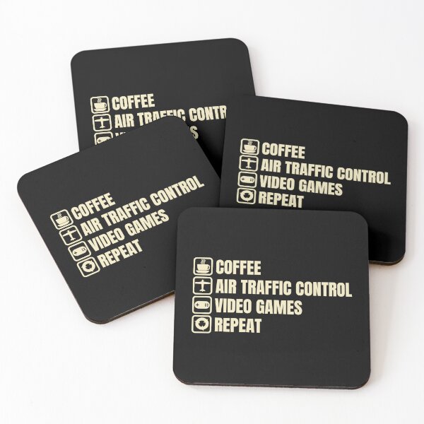 Item preview, Coffee, ATC, Video Games, Repeat (For Dark Background) designed and sold by thecatcouch.