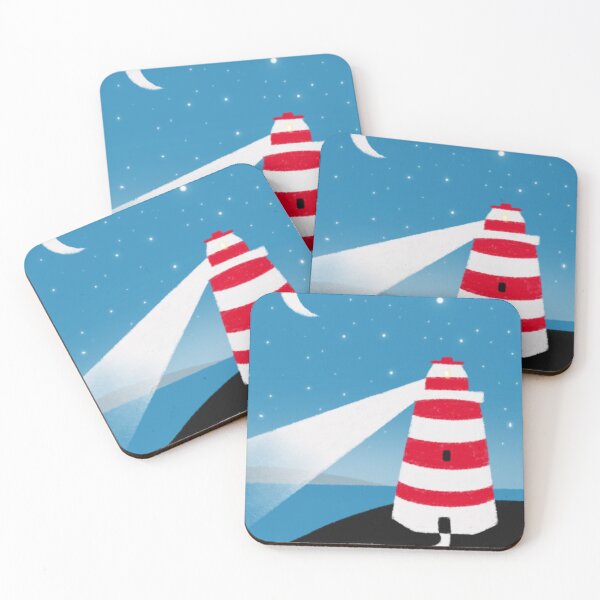 Item preview, Lighthouse by the sea at night under the moon and stars designed and sold by Soph's Studio.