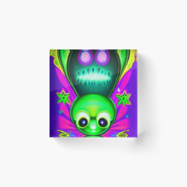 Item preview, Trippy alien art. Colorful psychedelic extraterrestrial designed and sold by Neo-Expression.