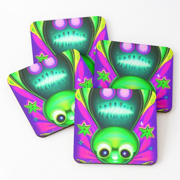Item preview, Trippy alien art. Colorful psychedelic extraterrestrial designed and sold by Neo-Expression.