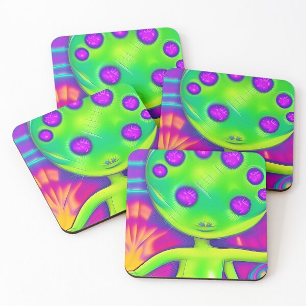 Item preview, Trippy alien art. Colorful psychedelic extraterrestrial designed and sold by Neo-Expression.