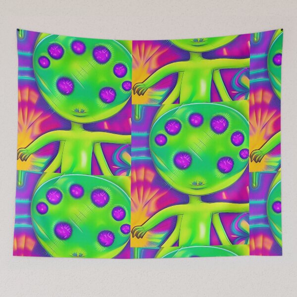 Item preview, Trippy alien art. Colorful psychedelic extraterrestrial designed and sold by Neo-Expression.