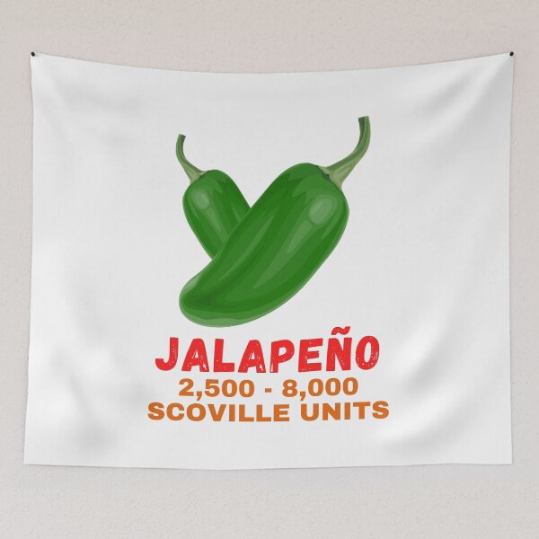 Item preview, Jalapeno Chili Colorful Fun Design Bold Text with Scoville Units designed and sold by Lost-World-Shop.