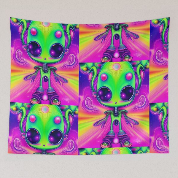 Item preview, Trippy alien art. Colorful psychedelic extraterrestrial designed and sold by Neo-Expression.