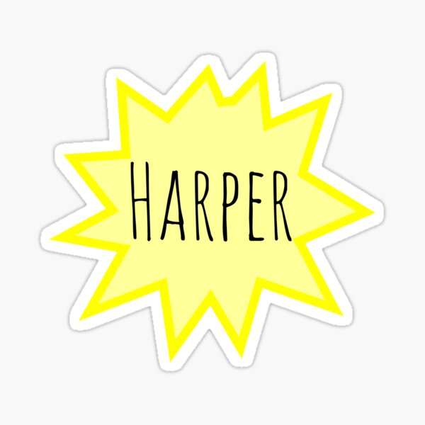 Harper Name Girl Sticker For Sale By Boba Redbubble