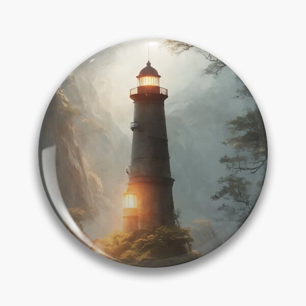 Item preview, a beautiful cinematic image of a lighthouse, fantasy forest landscape, fantasy magic, dark light night, intricate, elegant, sharp focus, illustration, highly detailed, digital p designed and sold by DrawItOnce.