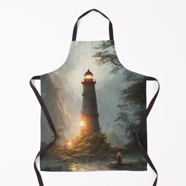 Item preview, a beautiful cinematic image of a lighthouse, fantasy forest landscape, fantasy magic, dark light night, intricate, elegant, sharp focus, illustration, highly detailed, digital p designed and sold by DrawItOnce.