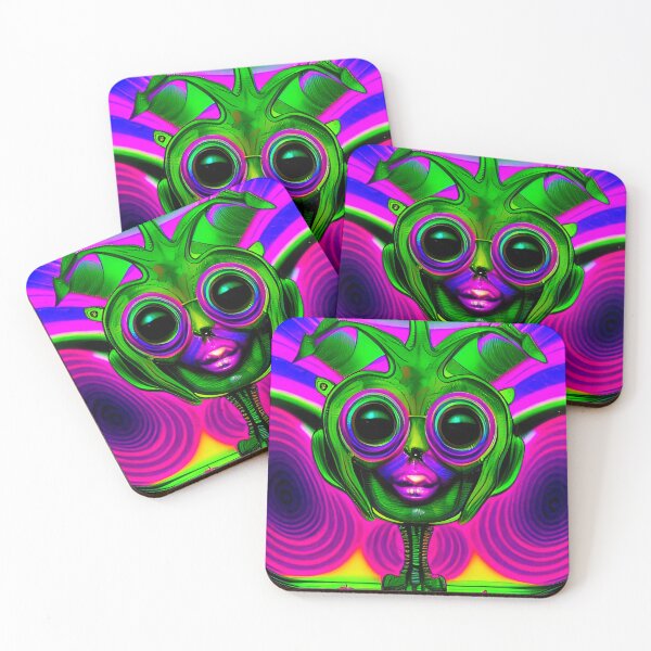 Item preview, Trippy alien art. Colorful psychedelic extraterrestrial designed and sold by Neo-Expression.