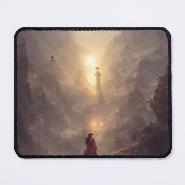 Item preview, a beautiful cinematic image of a lighthouse, fantasy forest landscape, fantasy magic, dark light night, intricate, elegant, sharp focus, illustration, highly detailed, digital p designed and sold by DrawItOnce.