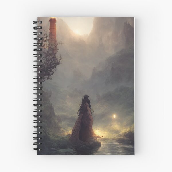 Item preview, a beautiful cinematic image of a lighthouse, fantasy forest landscape, fantasy magic, dark light night, intricate, elegant, sharp focus, illustration, highly detailed, digital p designed and sold by DrawItOnce.