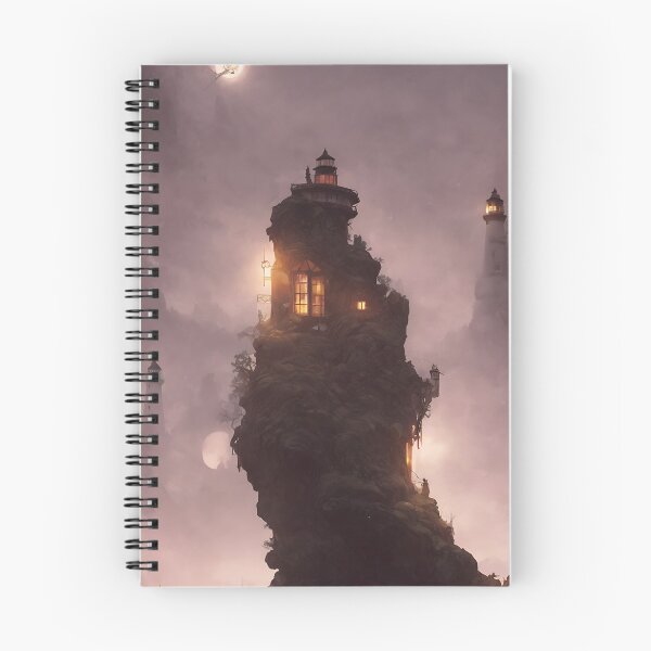 Item preview, a beautiful cinematic image of a lighthouse, fantasy forest landscape, fantasy magic, dark light night, intricate, elegant, sharp focus, illustration, highly detailed, digital p designed and sold by DrawItOnce.