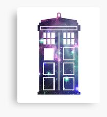 Cosmic Doctor Who Inspired Galaxy Tardis Canvas Print