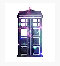 Cosmic Doctor Who Inspired Galaxy Tardis Photographic Print